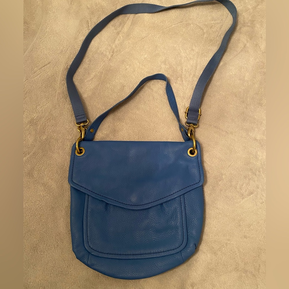 Authentic vintage blue crossbody fossil bag